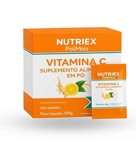 Suplemento Alimentar Vitamina C PoliMais 30 Sachês De 4g