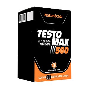 Suplemento Alimentar Testo Max 500 Natunéctar 60 Cápsulas