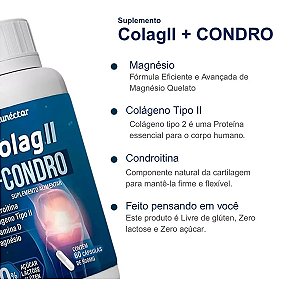 Suplemento Alimentar Colag II +Condro Natunéctar 60 Cápsulas