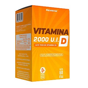 Suplemento Alimentar Vitamina D 2000UI Natunéctar 60 Cápsulas