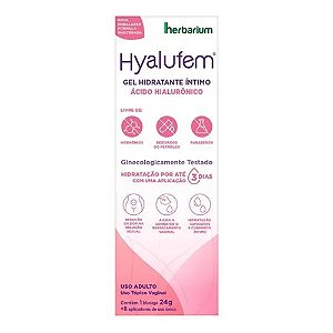 Gel Hidratante íntimo Hyalufem 1 Bisnaga 24g + 8 Aplicadores