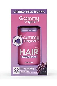 Suplemento Alimentar Gummy Hair Cabelo Pele E Unha Sabor Uva 60 Gomas