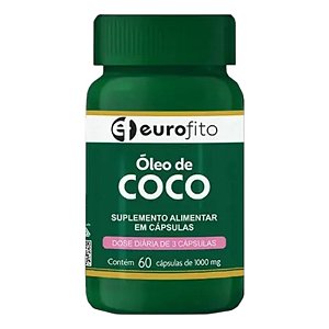 Suplemento Alimentar Óleo De Coco Eurofito 60 Cápsulas