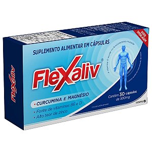 Suplemento Alimentar Flexaliv Curcumina E Magnésio 30 Cápsulas