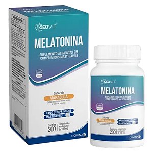 Suplemento Alimentar Melatonina Sabor De Maracujá Geovit 200 Comprimidos