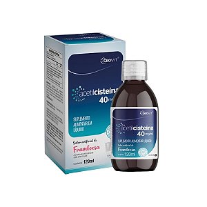Suplemento Alimentar Acetilcisteína 40mg Sabor Framboesa Geovit 120ml