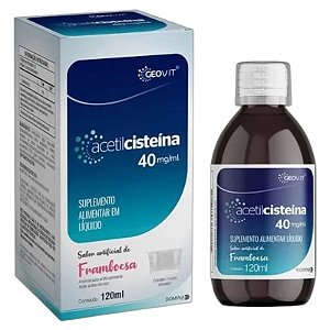 Suplemento Alimentar Acetilcisteína 40mg Sabor Framboesa Geovit 120ml