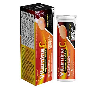 Suplemento Alimentar Vitamina C Sabor Laranja Geovit 10 Comprimidos Efervecentes
