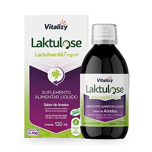 Lactulose Suplemento Alimentar Laktulose Vitalizy Sabor Ameixa 120ml