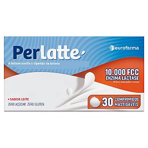 Suplemento Alimentar Perlatte 10.000 U.FCC Sabor Leite Eurofarma 30 Comprimidos Mastigáveis