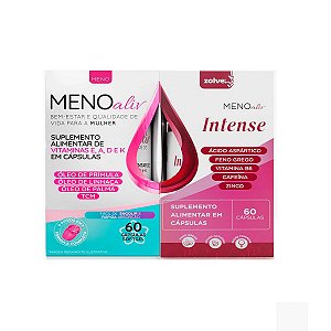 Kit Suplemento Alimentar Meno Aliv e Meno Aliv Intense Com 2 Unidades De 60 Cápsulas Cada