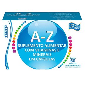 Suplemento Alimentar Polivitamínico e Polimineral De  A a Z Teuto 60 Cápsulas Gelatinosas Moles