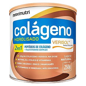 Suplemento Alimentar Colágeno Hidrolisado Maxinutri 2 em1 Sabor Natural 250g