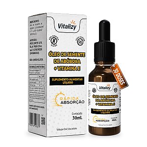 Óleo de Semente de Abóbora + Vitamina E com 30 ml Vitalizy