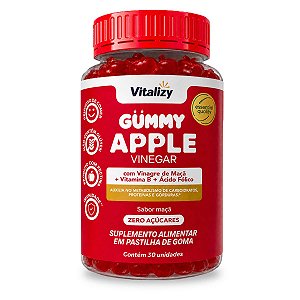 Gummy Apple Vinegar Sabor Maçã 30 Gomas Vitalizy