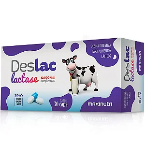 Suplemento Alimentar Deslac Lactase 10.000 U.FCC Maxinutri 30 Cápsulas