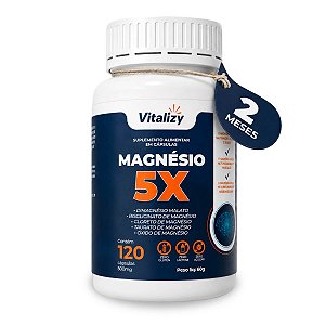Magnésio 5 em 1 MAG 5X-120 Cápsulas