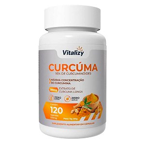 Curcúma 95% De Curcuminóides 120 Cápsulas Vitalizy