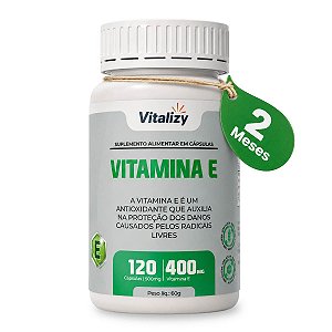 Vitamina E 400mg 120 Cápsulas Vitalizy