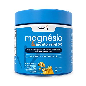 Magnésio E Inositol Relief 5.0 Sabor Maracujá 250g Vitalizy