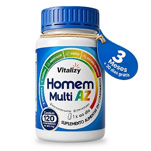 Multi AZ Homem 120 Comprimidos Vitalizy
