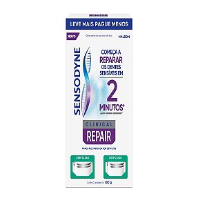 Kit Sensodyne Clinical Repair Deep Clean Creme Dental Com 2 Unidades De 100g Cada