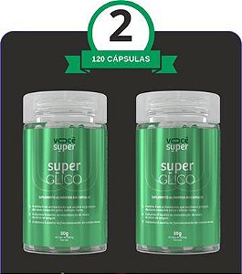 2 Potes Super Glico Controle Glicêmico e Bem-Estar em um Só Produto!
