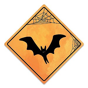 Placa Decorativa 30x30 HALLOWEEN Morcego - NerdStop