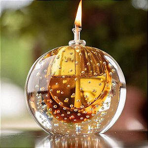 Lamparina Esfera em Cristal Murano - São Marcos