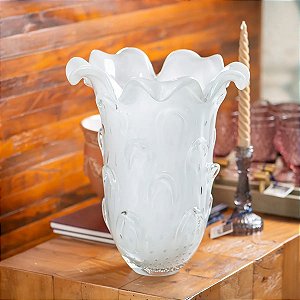 Vaso Aspente em Cristal Murano - São Marcos 37 cm