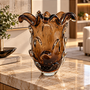 Vaso Aspente em Cristal Murano - São Marcos 37 cm
