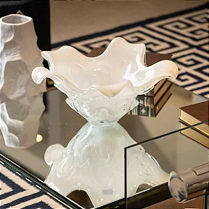 Centro de Mesa Aspente em Cristal Murano - São Marcos 45 cm
