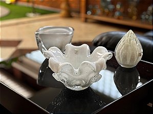 Centro de Mesa Aspente em Cristal Murano - São Marcos 25 cm