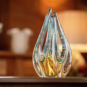 Escultura 4 Pontas em Cristal Murano - São Marcos 23 cm