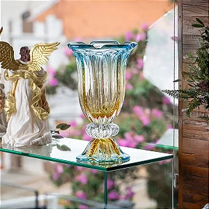 Vaso com Base em Cristal Murano - São Marcos
