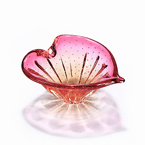 Porta Jóias Coração em Cristal Murano - São Marcos 8 cm