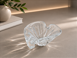 Porta Jóias Coração em Cristal Murano - São Marcos 8 cm