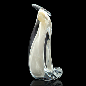 Imagem Ajoelhada Média em Cristal Murano - São Marcos