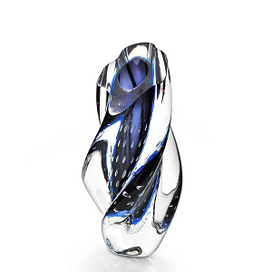Vaso Espiral em Cristal Murano - São Marcos 28 cm
