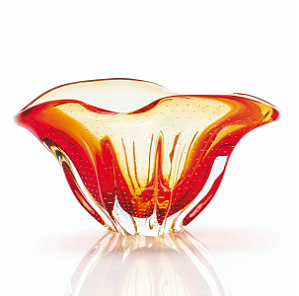 Cachepô Aura em Cristal Murano - São Marcos 21 cm
