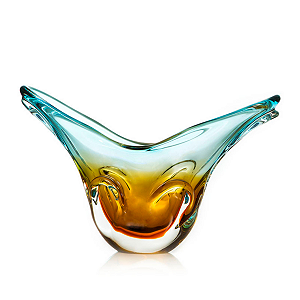 Cachepô Volo em Cristal Murano - São Marcos 29 cm