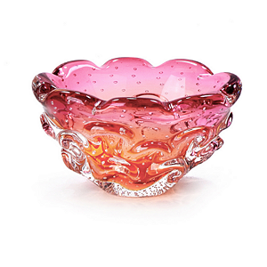 Cachepô Calore em Cristal Murano - São Marcos 10 cm