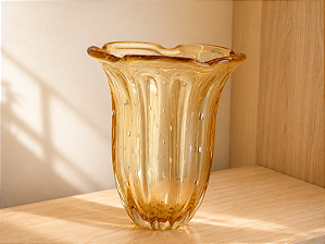 Vaso Costato em Cristal Murano - São Marcos
