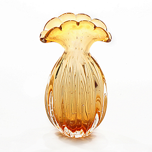 Vaso Trouxinha Concha em Cristal Murano - São Marcos 23 cm