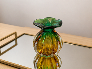 Vaso Trouxinha Vortice em Cristal Murano - São Marcos 12 cm