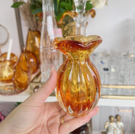 Vaso Trouxinha Vortice em Cristal Murano - São Marcos 13 cm