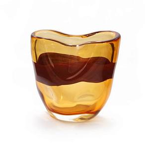 Cachepô Vetrus em Cristal Murano - São Marcos 22 cm