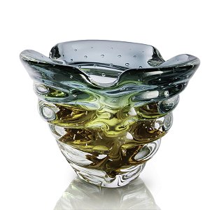 Cachepô Escama em Cristal Murano - São Marcos