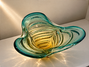 Centro de Mesa Escama em Cristal Murano - São Marcos