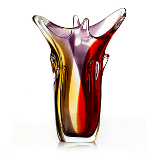 Vaso Labareda em Cristal Murano - São Marcos